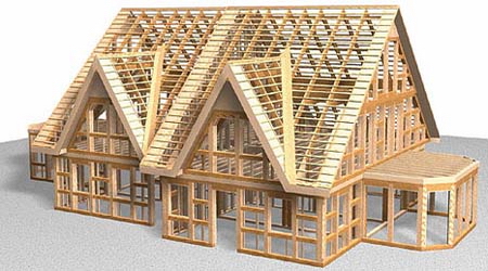 Деревянный каркасный дом